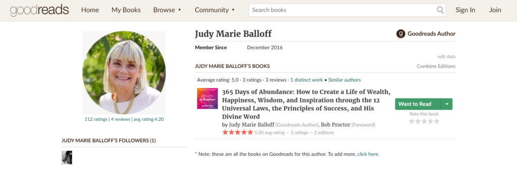 how to build goodreads author page