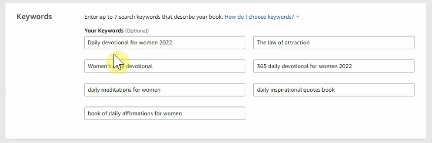 how to choose amazon keywords